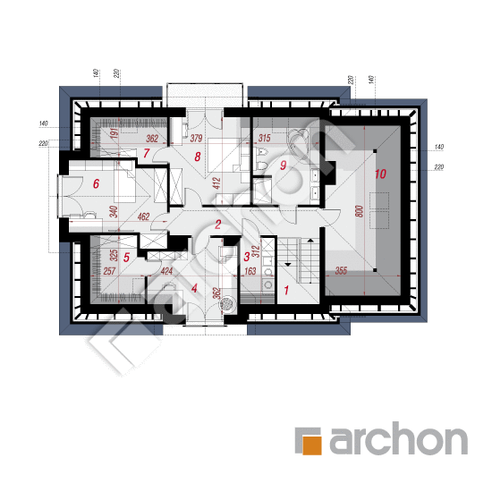 Проект будинку ARCHON+ Будинок в сливах (ГП) План мансандри