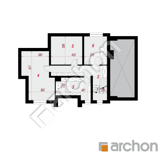 Проект будинку ARCHON+ Будинок в сливах (ГП) План підвалу