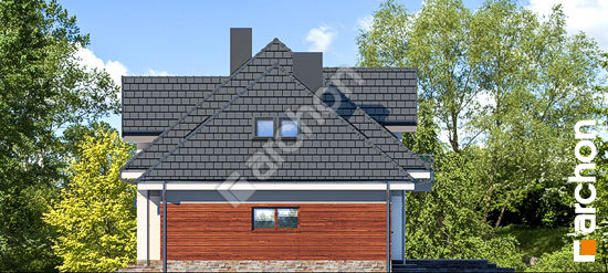 Боковой фасад Дом в сливах 2 (Г2П)