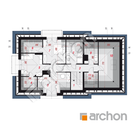 Проект будинку ARCHON+ Будинок в сливах 2 (Г2П) План мансандри
