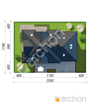 Проєкт будинку ARCHON+ Будинок в сливах 2 (Г2П) Ситуація