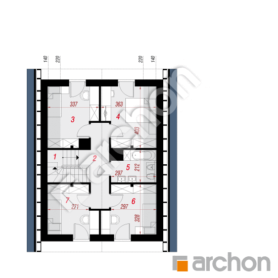Проект дома ARCHON+ Дом под лимбами План мансандри