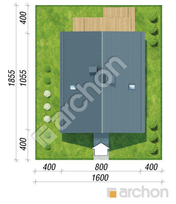 Проєкт будинку ARCHON+ Будинок під лімбами Ситуація