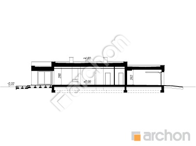 Проєкт будинку ARCHON+ Будинок в кросандрах 2 (Г2Е) Розріз будинку