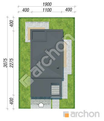 Проект дома ARCHON+ Дом в кроссандрах 2 (Г2Е) Ситуація