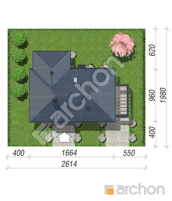 Проєкт будинку ARCHON+ Будинок в мекінтошах 12 Ситуація