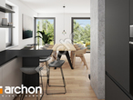 Проект дома ARCHON+ Дом на пригорке (Н) визуализация кухни 1 вид 2