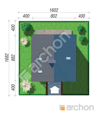 Проект дома ARCHON+ Дом на пригорке (Н) Ситуація