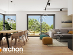 Проект дома ARCHON+ Дом на пригорке (Н) дневная зона (визуализация 1 вид 3)