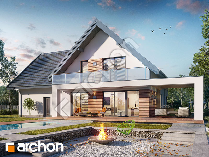 Проект дома ARCHON+ Дом в аморфах 3 (Г2) Вид 1