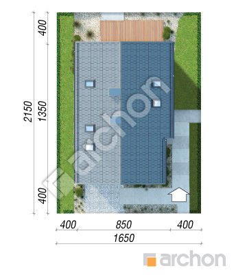 Проект дома ARCHON+ Дом в лиголях (Мп) Ситуація