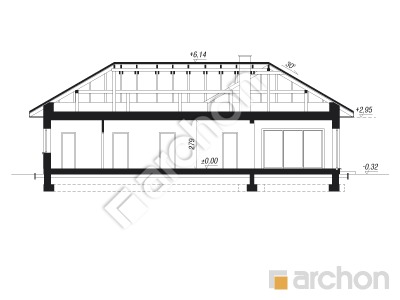 Проект дома ARCHON+ Дом в райках Розріз будинку