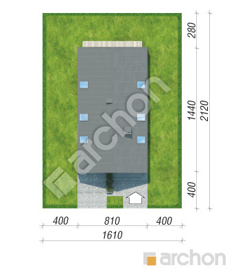Проект дома ARCHON+ Дом в папаверах Ситуація
