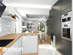 Проект дома ARCHON+ Дом в рододендронах 21 (H) визуализация кухни 1 вид 2