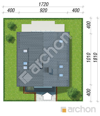 Проект дома ARCHON+ Дом в рододендронах 21 (H) Ситуація