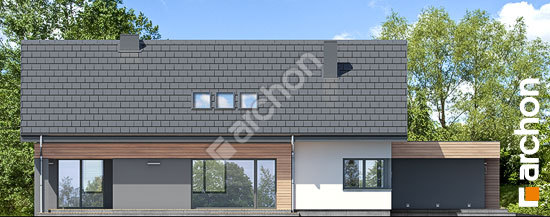 Боковой фасад Дом в бетулиях 2