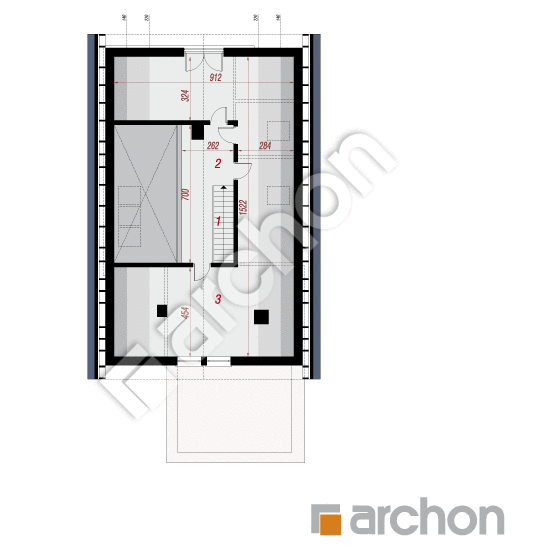 Проект дома ARCHON+ Дом в бетулиях 2 План мансандри