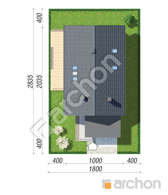 Проєкт будинку ARCHON+ Будинок в бетуліях 2 Ситуація