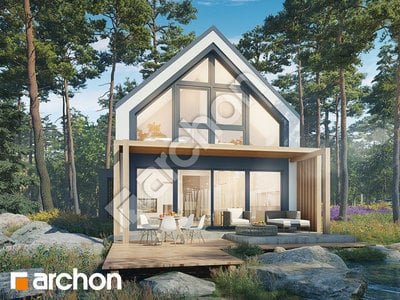 Проект дома ARCHON+ Летний домик в голокучнике Вид 2