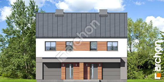 Передний фасад Дом в ривиях (ГР2)