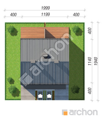 Проект дома ARCHON+ Дом в ривиях (ГР2) Ситуація