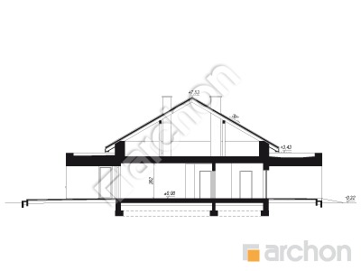 Проект дома ARCHON+ Дом в ренклодах 19 (Г2) Розріз будинку