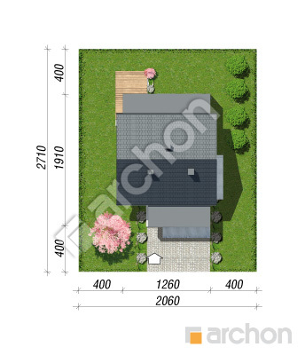 Проєкт будинку ARCHON+ Будинок в ренклодах 19 (Г2) Ситуація