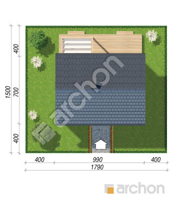 Проект дома ARCHON+ Дом в коручках 8 Ситуація