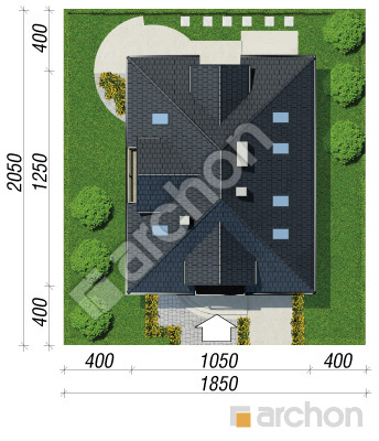 Проект дома ARCHON+ Дом в абелиях вер.2 Ситуація