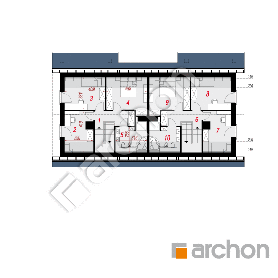 Проект дома ARCHON+ Дом в малиновках 2 (Р2) План мансандри
