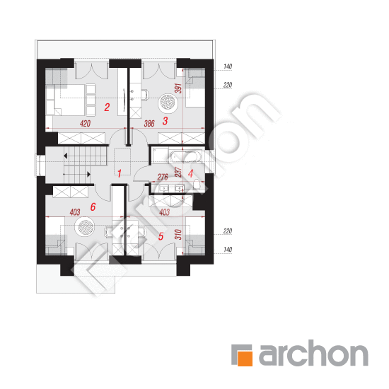 Проект будинку ARCHON+ Будинок в клематисах 29 План мансандри