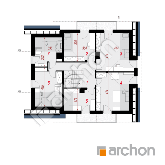 Проект будинку ARCHON+ Будинок в буддлеях 3 План мансандри