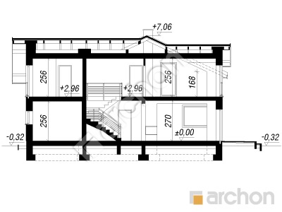 Проект дома ARCHON+ Дом в буддлеях 3 Розріз будинку