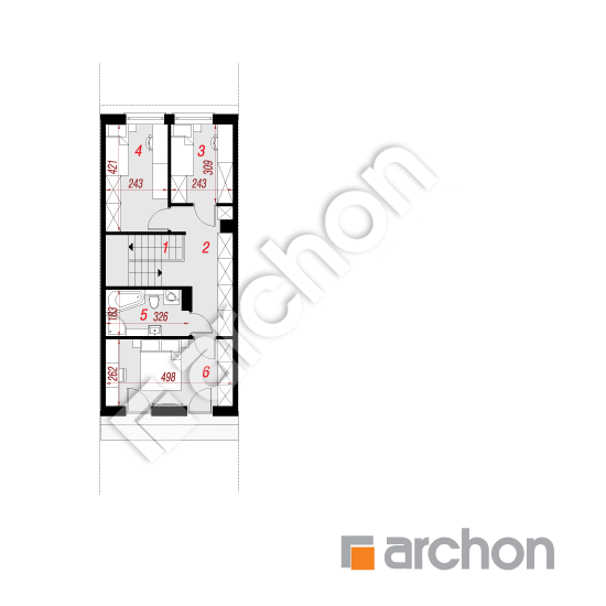 Проект будинку ARCHON+ Будинок в чорній смородині (ГС) План мансандри