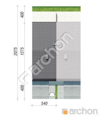 Проект дома ARCHON+ Дом в черной смородине (ГС) Ситуація