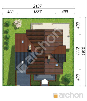 Проєкт будинку ARCHON+ Будинок в абрикосах 2 вер. 2 Ситуація