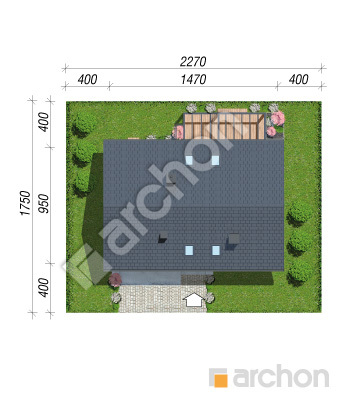 Проект дома ARCHON+ Дом в аурорах 14 (Г2) Ситуація