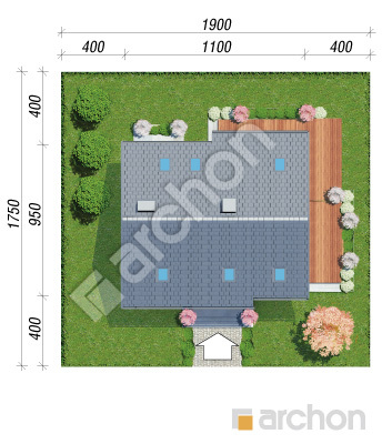 Проект дома ARCHON+ Дом в яблонках 11 Ситуація