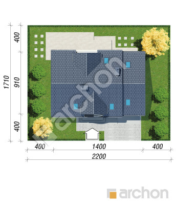 Проєкт будинку ARCHON+ Будинок в ясенніках Ситуація