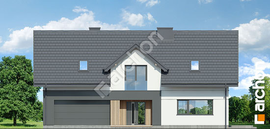 Передний фасад Дом в яблонках 17 (Г2)