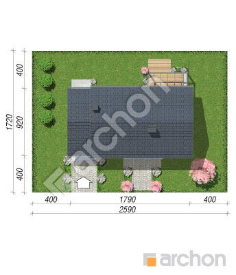 Проект дома ARCHON+ Дом в овсянницах 4 (Г) Ситуація