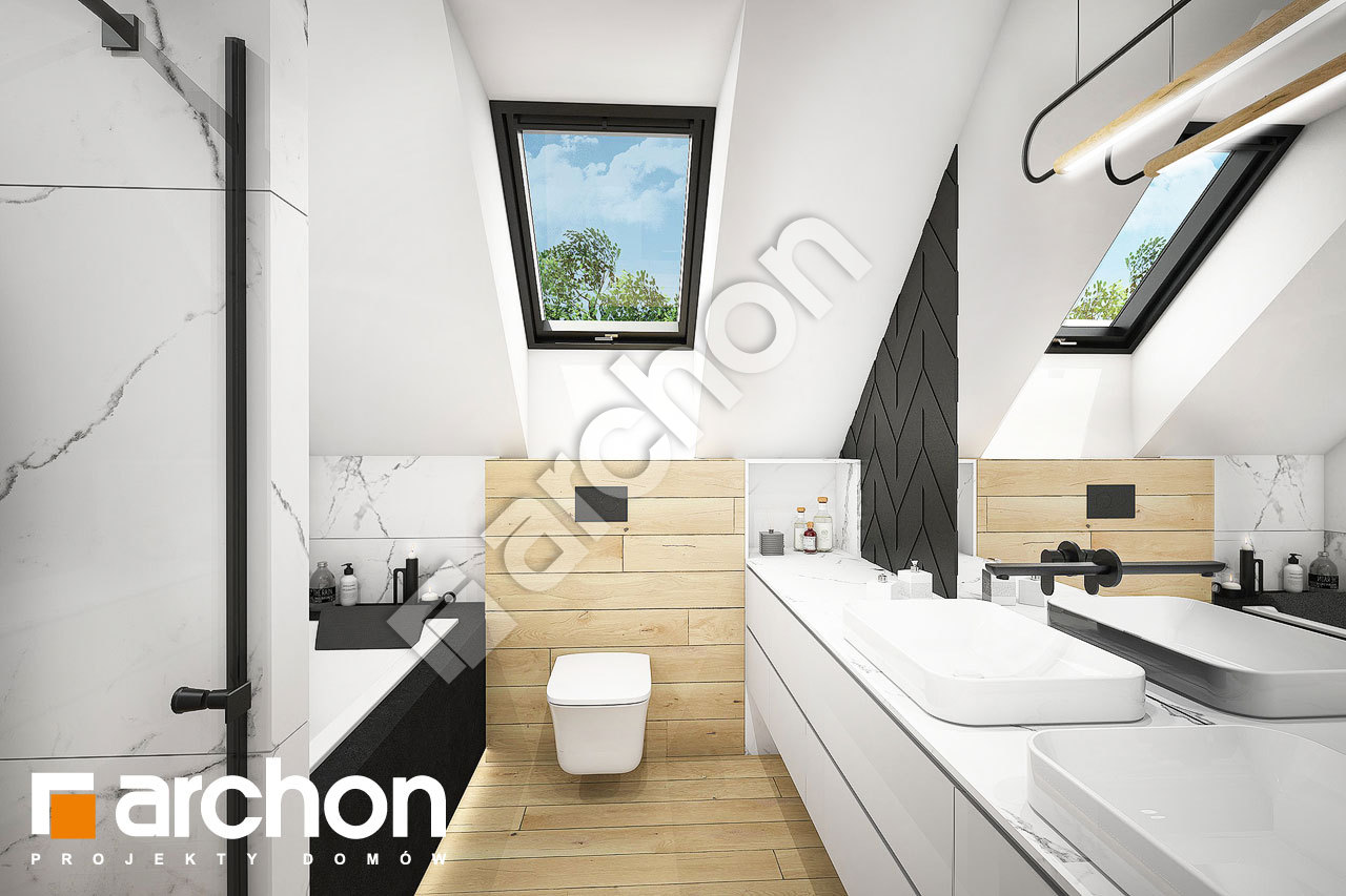 Проект будинку ARCHON+ Будинок в малинівці 14 (ГА) візуалізація ванни (візуалізація 3 від 1)