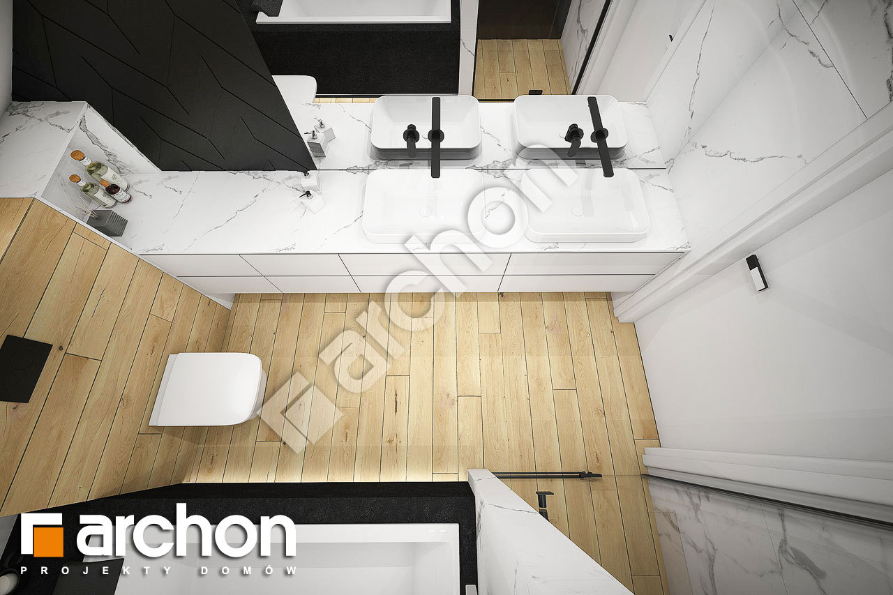 Проект будинку ARCHON+ Будинок в малинівці 14 (ГА) візуалізація ванни (візуалізація 3 від 4)