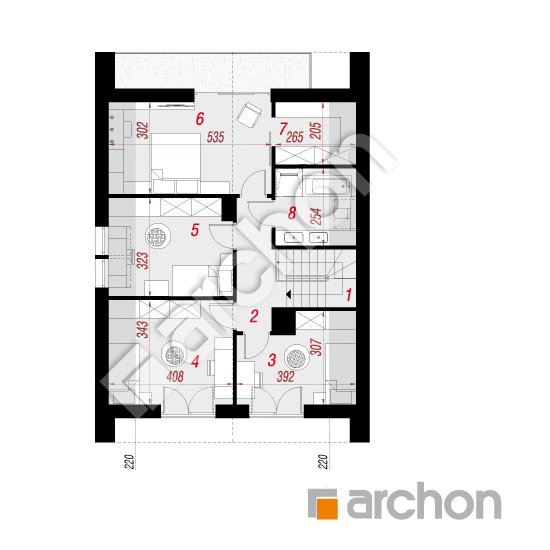 Проект будинку ARCHON+ Будинок в саді 3 План мансандри