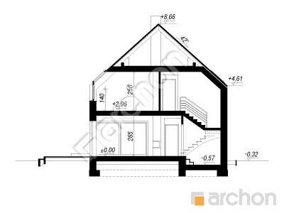 Проєкт будинку ARCHON+ Будинок в саді 3 Розріз будинку