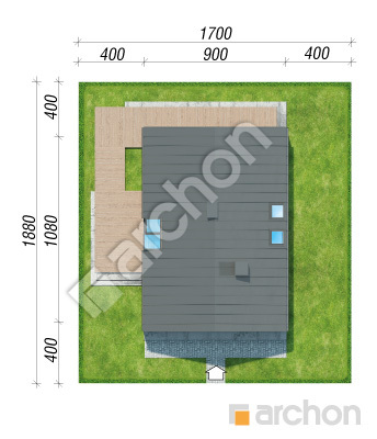 Проект дома ARCHON+ Дом в саду 3 Ситуація