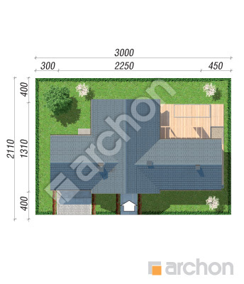 Проєкт будинку ARCHON+ Будинок в мажанках 3 (Г2) Ситуація