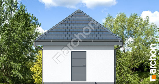 Дворовой фасад Г33 - Одноместный гараж