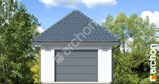 Передній фасад Г33 - Одномісний гараж