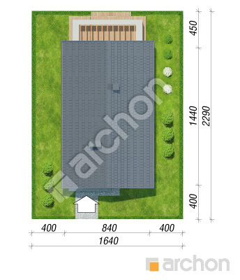 Проект дома ARCHON+ Дом под апельсином Ситуація